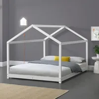 [en.casa] Kinderbett Cerro Hausbett 120x200cm Weiß