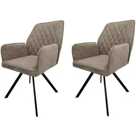 Hti-Living Esszimmerstuhl Tumalo 2er-Set Braun