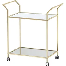 KADIMA DESIGN Design Servierwagen 73x78x37 cm Küchenwagen Glas / Metall, | Gr.: onesize