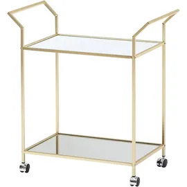 KADIMA DESIGN Design Servierwagen 73x78x37 cm Küchenwagen Glas / Metall, | Gr.: onesize