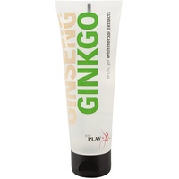 JUST PLAY Massage-Gel "Ginseng Ginkgo" - sinnliche Massage-Creme für Frauen und Männer, wasserbasierend, geschmeidige Textur, hautverträglich, 80 ml