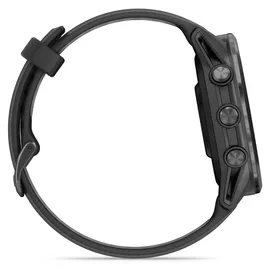 Garmin Forerunner 970 Schwarz/Carbongrau Titan DLC mit Silikon-Wechselarmband 22 mm Schwarz/Transparent Steinweiss