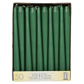 Papstar Leuchterkerzen 25 cm 50 St. dunkelgrün