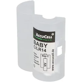 AccuCell Universal Baby C Adapter für je 1x Mignon/AA auf Größe Baby, C, LR14, FR14
