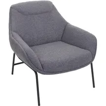MCW Lounge-Sessel MCW-J77 Bouclé 80 x 80 x 80 cm Dunkelgrau mit Relax-Funktion