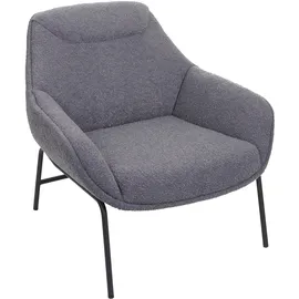 MCW Lounge-Sessel MCW-J77 Bouclé 80 x 80 x 80 cm Dunkelgrau mit Relax-Funktion