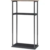 [en.casa] Kaminholzregal Turku Stahl 60 x 30 x 112 cm Schwarz