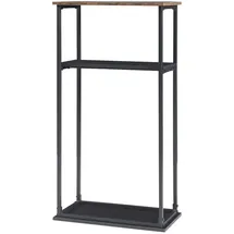 [en.casa] Kaminholzregal Turku Stahl 60 x 30 x 112 cm Schwarz