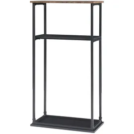 [en.casa] Kaminholzregal Turku Stahl 60 x 30 x 112 cm Schwarz