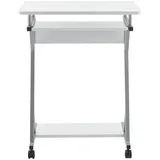 [en.casa] Schreibtisch Gent 60x40x75 cm Weiß Rollbar