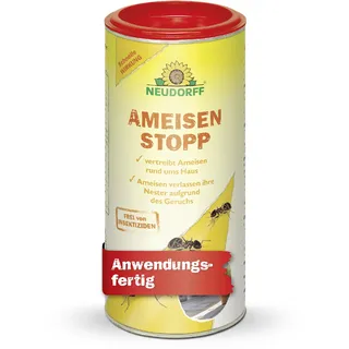 Neudorff AmeisenStopp – Anwendungsfertiges Ameisenstreumittel vertreibt Ameisen schnell aus Laufwegen und Nestern rund ums Haus, insektizidfrei, 200 g