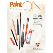 Clairefontaine Paint'ON Zeichenblock 40 Blatt 250 g/m2 Weiß