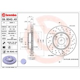 BREMBO Bremsscheibe 09.B343.4X