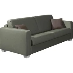 Schlafsofa ALINA "Verdi", grün (grün tho 3), B:155cm H:85cm T:100cm, Struktur (100% Polyester), Sofas, mit echter Kaltschaummatratze, zum Ausklappen, Breite 155 cm