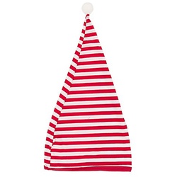 Zipfelmütze "Ringel", rot/weiß