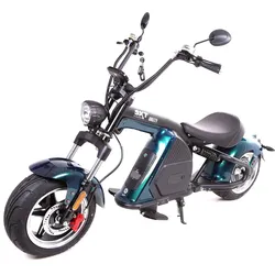 E-Motorroller SXT SCOOTERS "SXT Grizzy", blau, Elektromotorroller, 45 km/h, bis zu 70 km Reichweite, mit Straßenzulassung und integr. Alarmanlage, B:86cm H:110cm L:198cm
