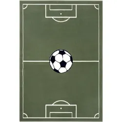 Teppich HANSE HOME "Estadio", grün, B:120cm H:8mm L:170cm, Polypropylen (PP), Teppiche, Kinderteppich, Spielteppich, Spielunterlage, Fußball, Kinderzimmer