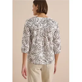 Cecil 3/4-Arm Tunika mit Blätterprint - Weiß