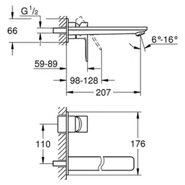 Grohe Lineare Einhandmischer chrom 23444001