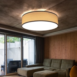 Decken Lampe Wohn Schlaf Zimmer Beleuchtung Holz Optik Strahler Flur Leuchte grau