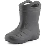 Ladeheid Kinder federleichte Eva Regenstiefel für Mädchen Jungen Thermo Gummistiefel gefüttert KL051 (Graphite, 24 Eu)
