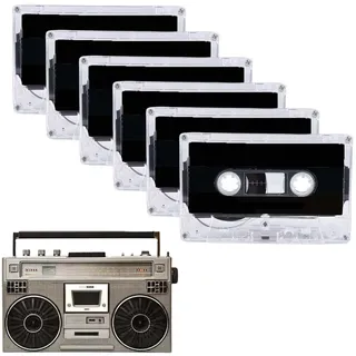 tintoke 12Stk musikkassetten,Leere Kassetten,Rauscharm Audiokassetten,Audio Kassetten Leer,Leere Kassetten mit individueller,leere musikkassetten,60 Minuten, geeignet für Tagungen, Seminare, Musik etc