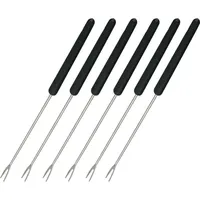Swissmar Fleisch Fondue Gabeln schwarzer Griff, Set 6