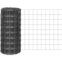 vidaXL Eurozaun 25 x 0,8 m Grau/Stahl