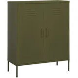 deluke Aktenschrank 80 x 35 x 101,5 cm Olivgrün