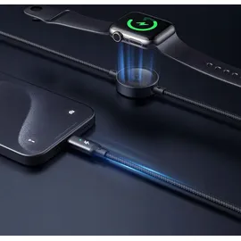 Mcdodo CA-2580 2-in-1 USB-C Kabel + Apple Watch Ladegerät, 60W, 1,5m - Schwarz