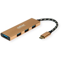 ROLINE Gold USB 3.2 Gen 1 Hub, 4fach, Typ C Anschlusskabel