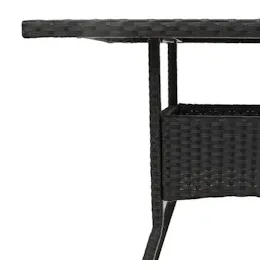 vidaXL Gartentisch 80 x 80 x 75 cm Schwarz