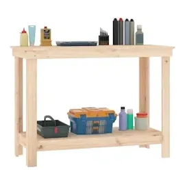 vidaXL Werkbank 110x50x80 cm Massivholz Kiefer