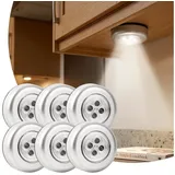 shop'n smile ideoon LED Unterbauleuchte mit Touch-Control, batteriebetriebene Schrankleuchten, selbstklebend - kabellose Push-Lights für Schränke