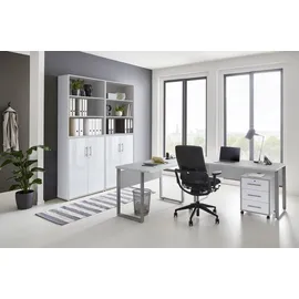 BMG Möbel Büromöbel-Set »Tabor«, (Set, 6 tlg.), grau