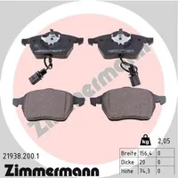 ZIMMERMANN Bremsbelagsatz, Scheibenbremse