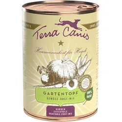 Terra Canis Gartentopf 400g Dose Hundenassfutter 6 x 400 Gramm Gemüse-Obst-Mix