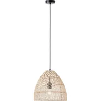 Brilliant Minster 1-flg. E27 25W Rattan-Textil
