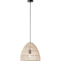 Brilliant Minster 1-flg. E27 25W Rattan-Textil