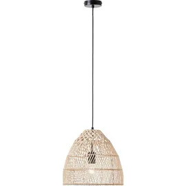 Brilliant Minster 1-flg. E27 25W Rattan-Textil