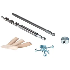 Kreg Jig K4 Starter Set ( K4 ) Tischler Komplettset Verbindungssystem aus Holz mit Bohrschablone K4, Stufenbohrer, Bit, Schrauben und Stopfen