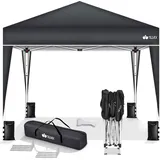 tillvex Faltpavillon 3 x 3 m inkl. 4 Seitenteile Anthrazit