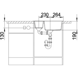 Blanco Metra 6 tartufo + Excenterbetätigung