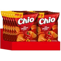 Chio Chips Red Paprika, Kartoffelchips, je 40g, 12 Tüten