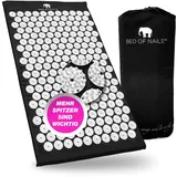 BED OF NAILS Original Akupressurmatte - Premium Akupunkturmatte mit 8.820 Nägeln - Massagematte für Wellness, erhöhte Energie, Rückenschmerzlinderung, Entspannung, 74 x 41 x 2 cm, Tragetasche,