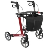 Rehasense Leichtgewicht Rollator Server M weinrot