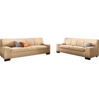 Domo Collection Polstergarnitur Norma, (Set, 2-tlg), bestehend aus je einem 2- und 3-Sitzer braun
