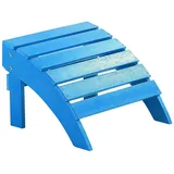 Beliani Fußhocker Blau 43x50x34