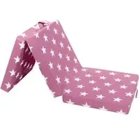 Faltmatratze Samba weiß Liegefläche B/L: ca. 70x190 cm - Pink, Weiss