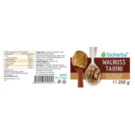 Bioherba Walnuss Tahini 100 % gemahlene Walnusskerne